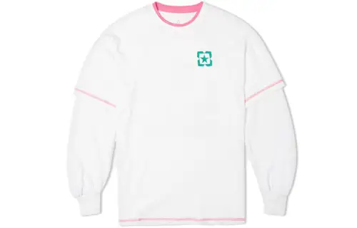 Converse Drop Shoulder Sleeve T Shirt Women's White