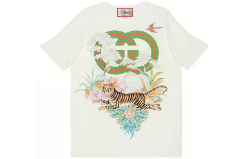 GUCCI Chinese New Year T Shirt Women's Ecru