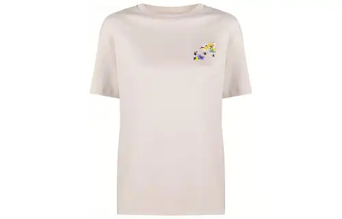 OFF WHITE Dinosaur Series T Shirts Women's Brown Crew Neck Moderate Other