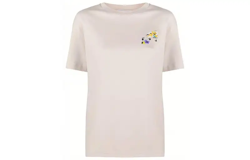 OFF WHITE Dinosaur Series T Shirts Women's Brown Crew Neck Moderate Other
