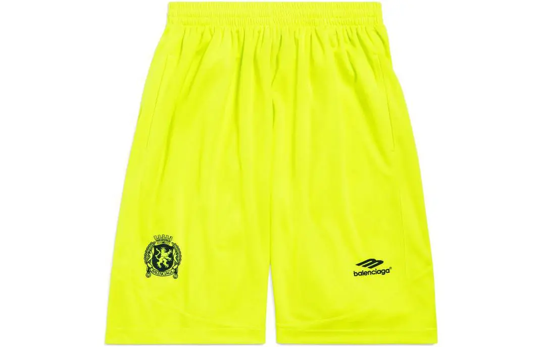 Balenciaga Sports Shorts Loose Fit Unisex Green