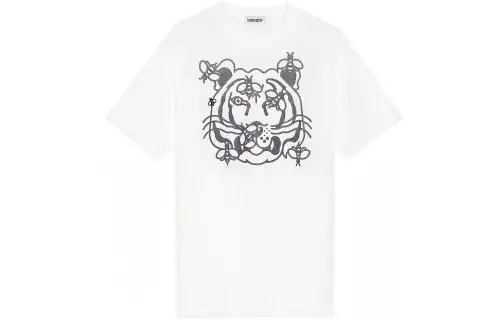 KENZO T Shirts Women's White Crew Neck Moderate