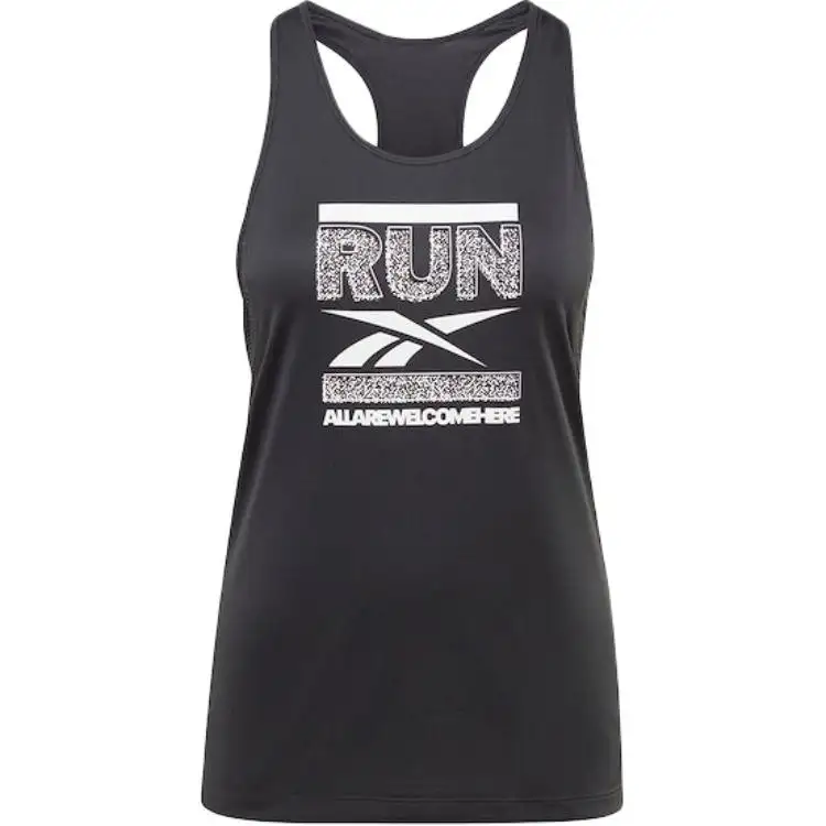 Reebok Tank Tops Women's Black Crew Neck Moderate Other