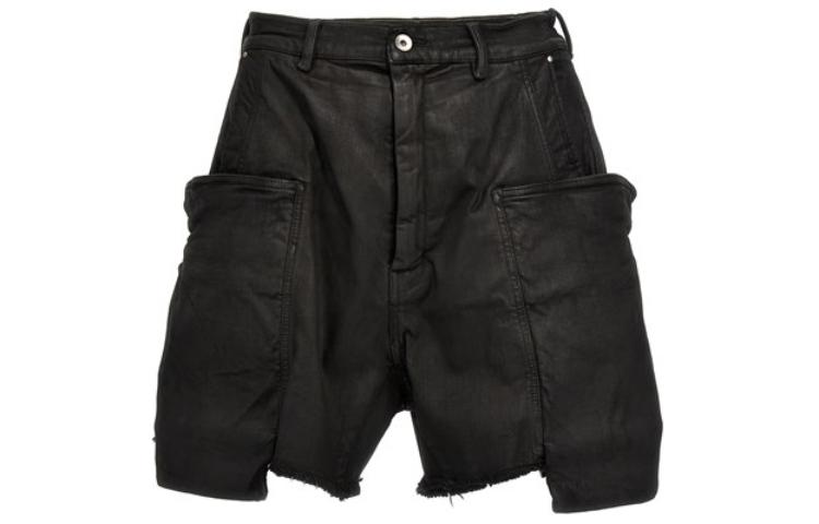 RICK OWENS Pocket Detailed Frayed Hem Shorts
