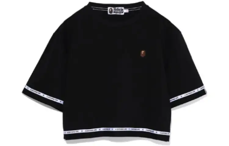 A BATHING APE Crop Tops Women's Crew Neck Moderate