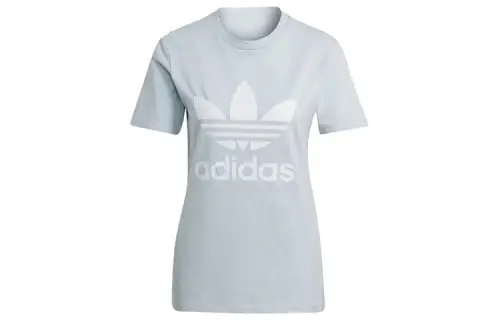 Adidas Originals Set in Sleeve T Shirt Women's Light Blue