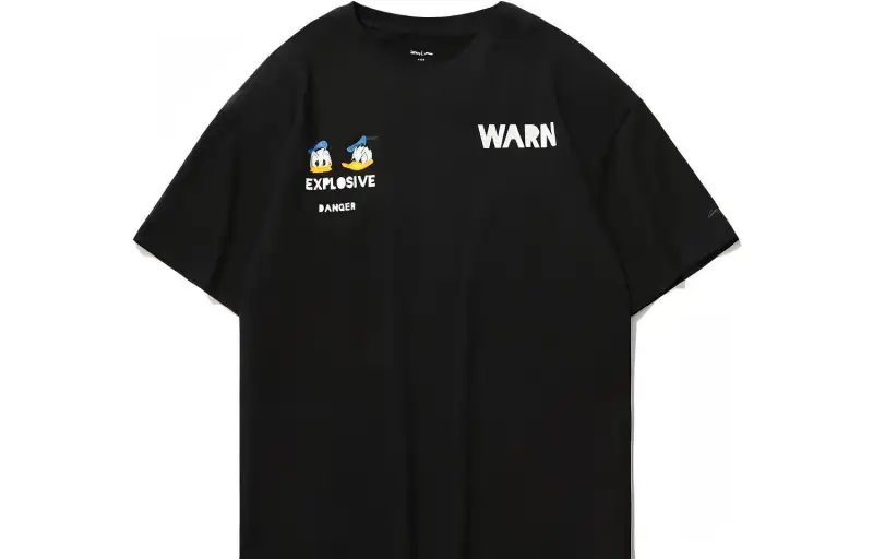 Li Ning x Disney Sports Fashion Collection Drop Shoulder Sleeve T Shirt Women's Black