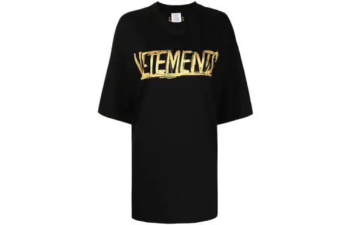 Vetements World Tour T-Shirt 'Black/Gold'