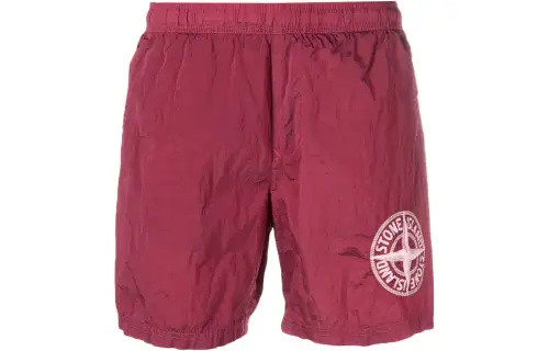 STONE ISLAND Sports Shorts Men's Red Moderate