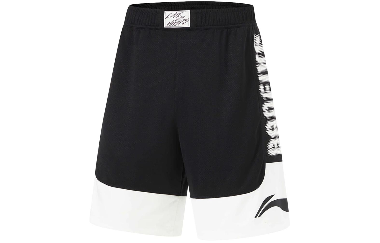 Li Ning Badfive Sports Shorts Men’s Black Ivory
