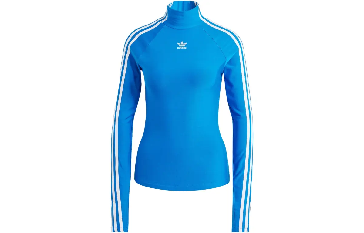 adidas originals Women's Adilenium Tight High-Neck Long-Sleeve Top Blue