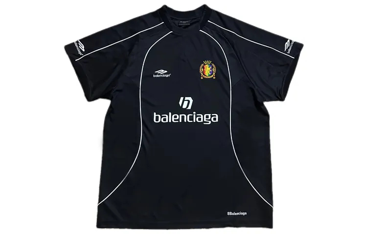 Balenciaga Soccer Jersey Regular Fit Unisex Black