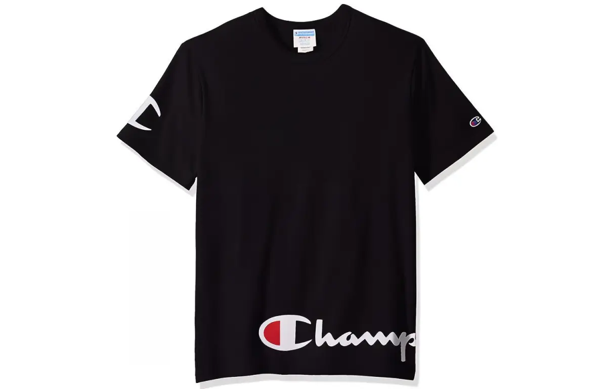 Champion T Shirt US Version Unisex Black