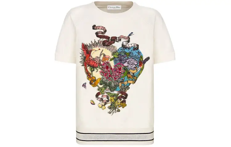 DIOR Quarterly New Products T Shirts Women's White Crew Neck Moderate