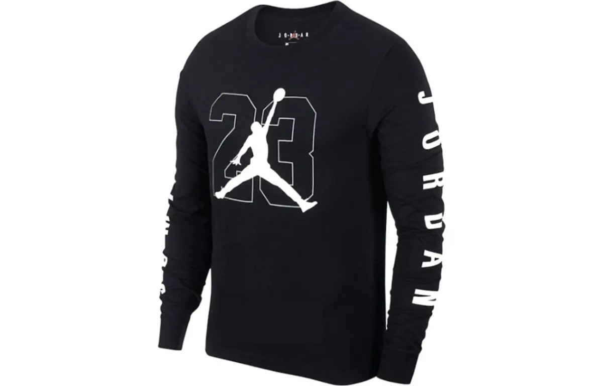 Jordan Basketball Jerseys Men's Black Crew Neck Moderate