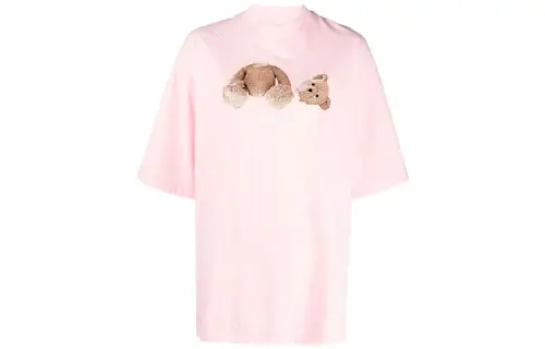 PALM ANGELS Teddy Print Tee Pink