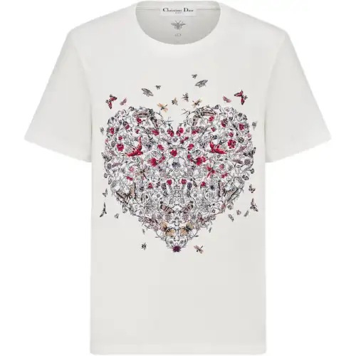DIOR T Shirts Women's White Crew Neck