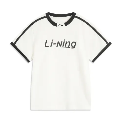 Li Ning Sports Life Collection T Shirt Women's Ivory/Black