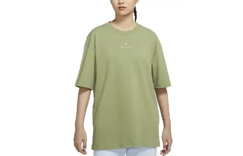 Jordan Drop Shoulder Sleeve T Shirt Women's Olive Green