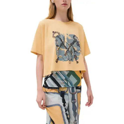 HERMES SS25 Regular T Shirt Women's Yellow