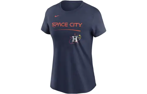 Nike T Shirts Women's Blue Crew Neck Moderate Straight Fit