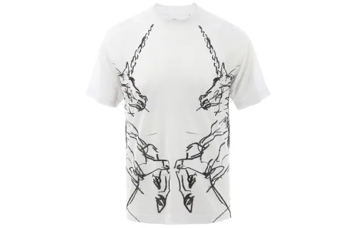 Burberry T Shirts Women's White Crew Neck Moderate Straight Fit