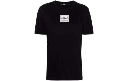 Karl Lagerfeld Logo Patch Crewneck T Shirt