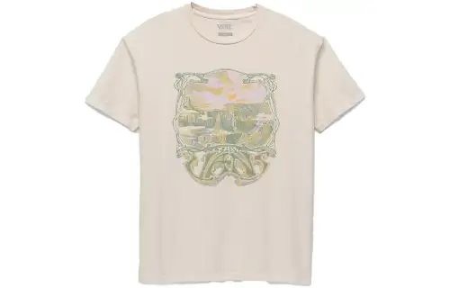 Vans T Shirts Women's Oat Crew Neck Moderate Straight Fit