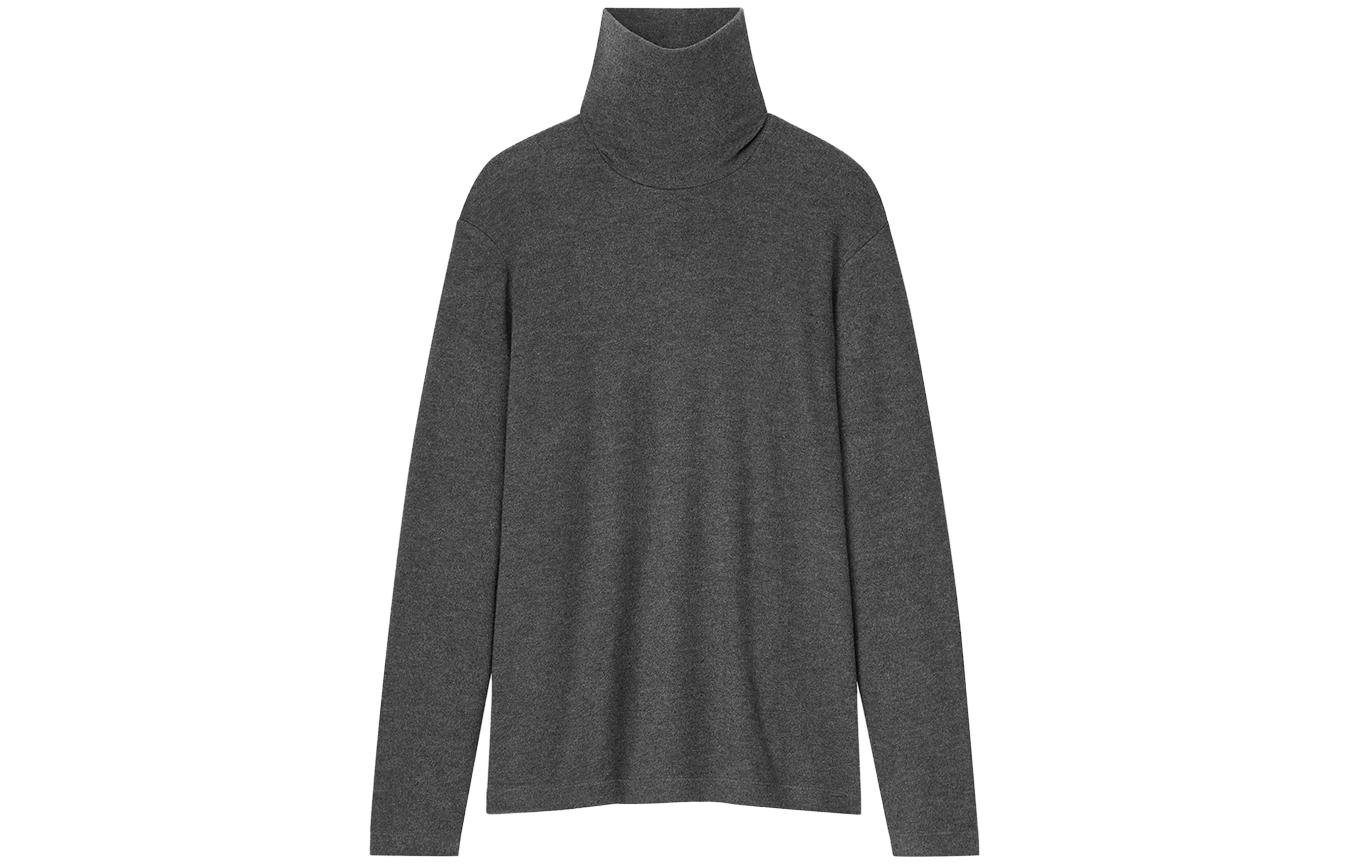 UNIQLO Uniqlo, solid color colored velvet base long-sleeve, T-shirt