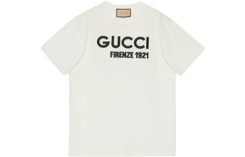 GUCCI T Shirts Women's White Crew Neck Moderate Straight Fit