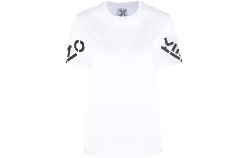 KENZO Letter Logo SS22 T Shirt Women's White