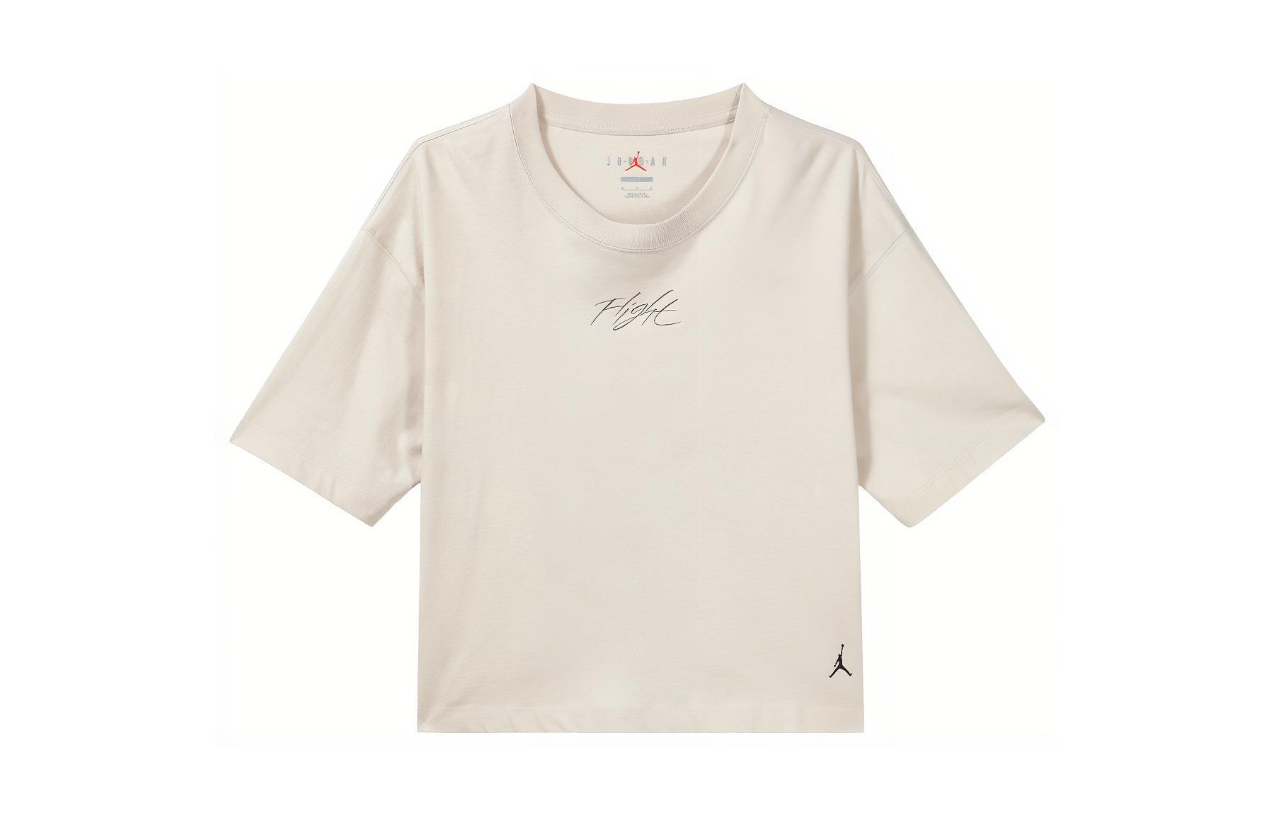 Женская футболка Jordan Heritage Boxy (бежевая)