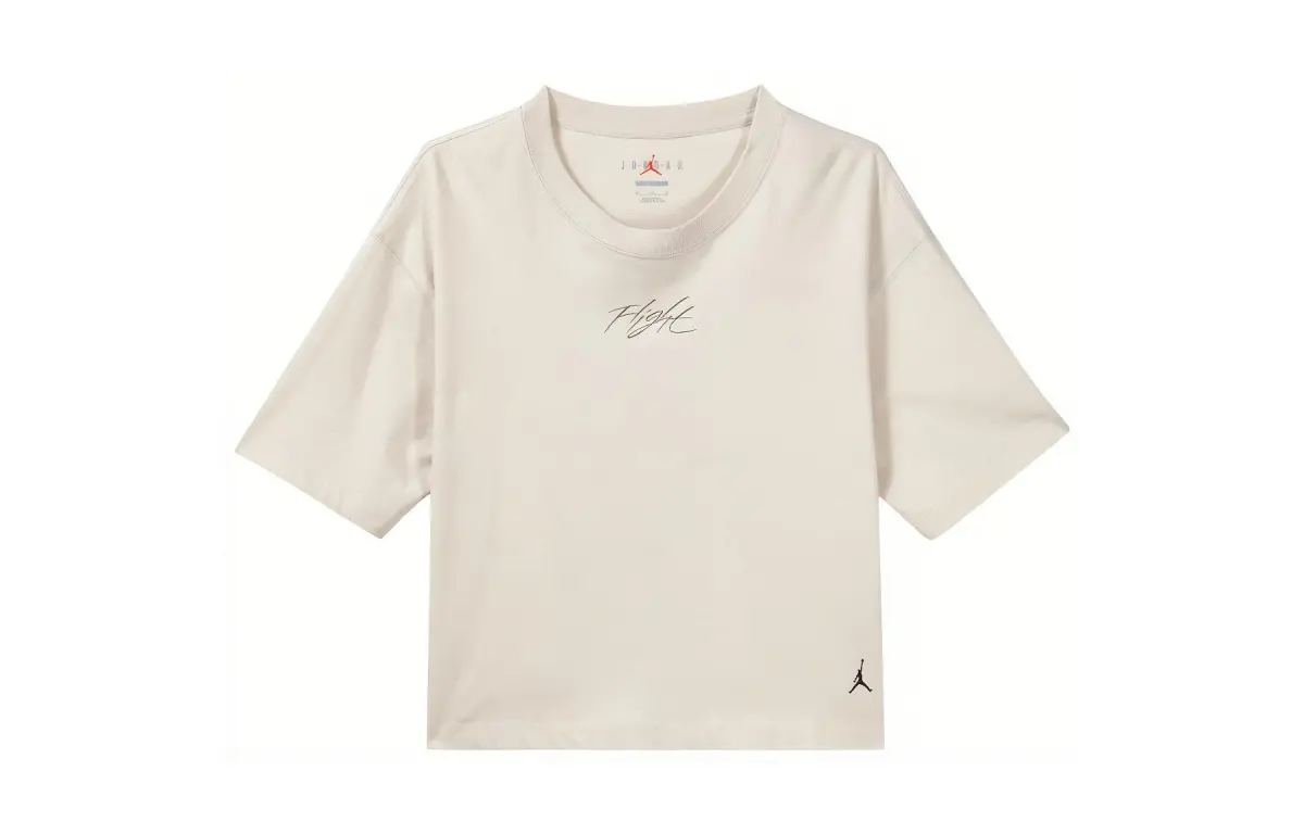 Jordan Heritage Boxy Drop Shoulder Sleeve T Shirt Women's Light Umber