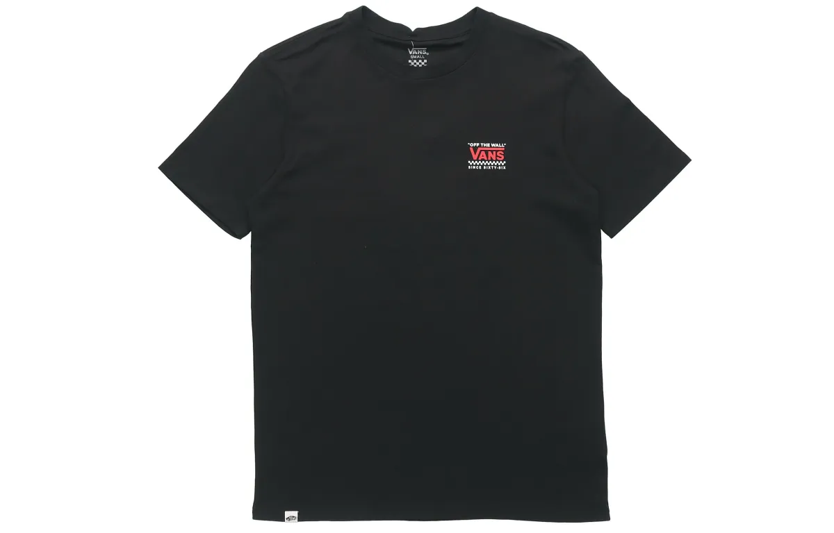 Vans T-Shirts Women's Black Crew Neck Moderate Straight Fit