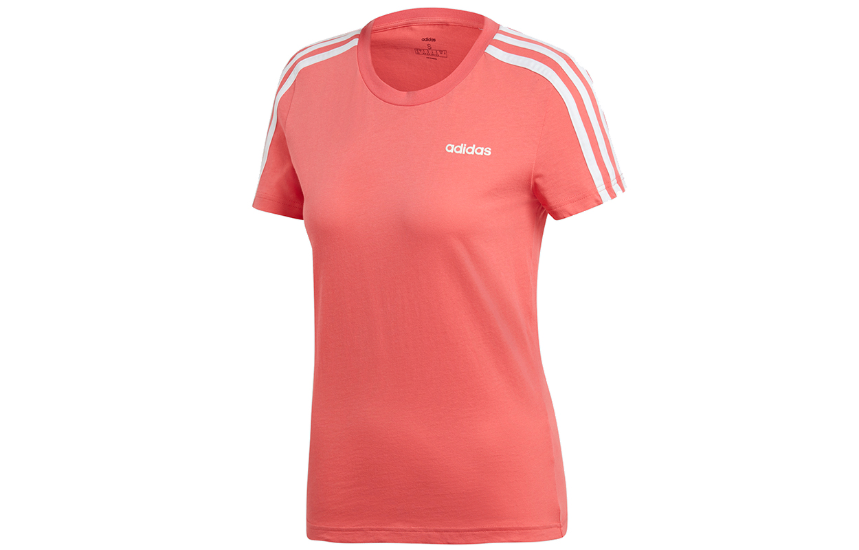 Женская футболка adidas W E 3s Slim Tee (розовая)