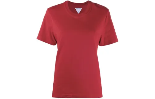 Bottega Veneta T Shirts Women's Red Crew Neck Moderate