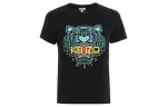 KENZO Classic Tiger Head T Shirts Women's Black Crew Neck Moderate Other