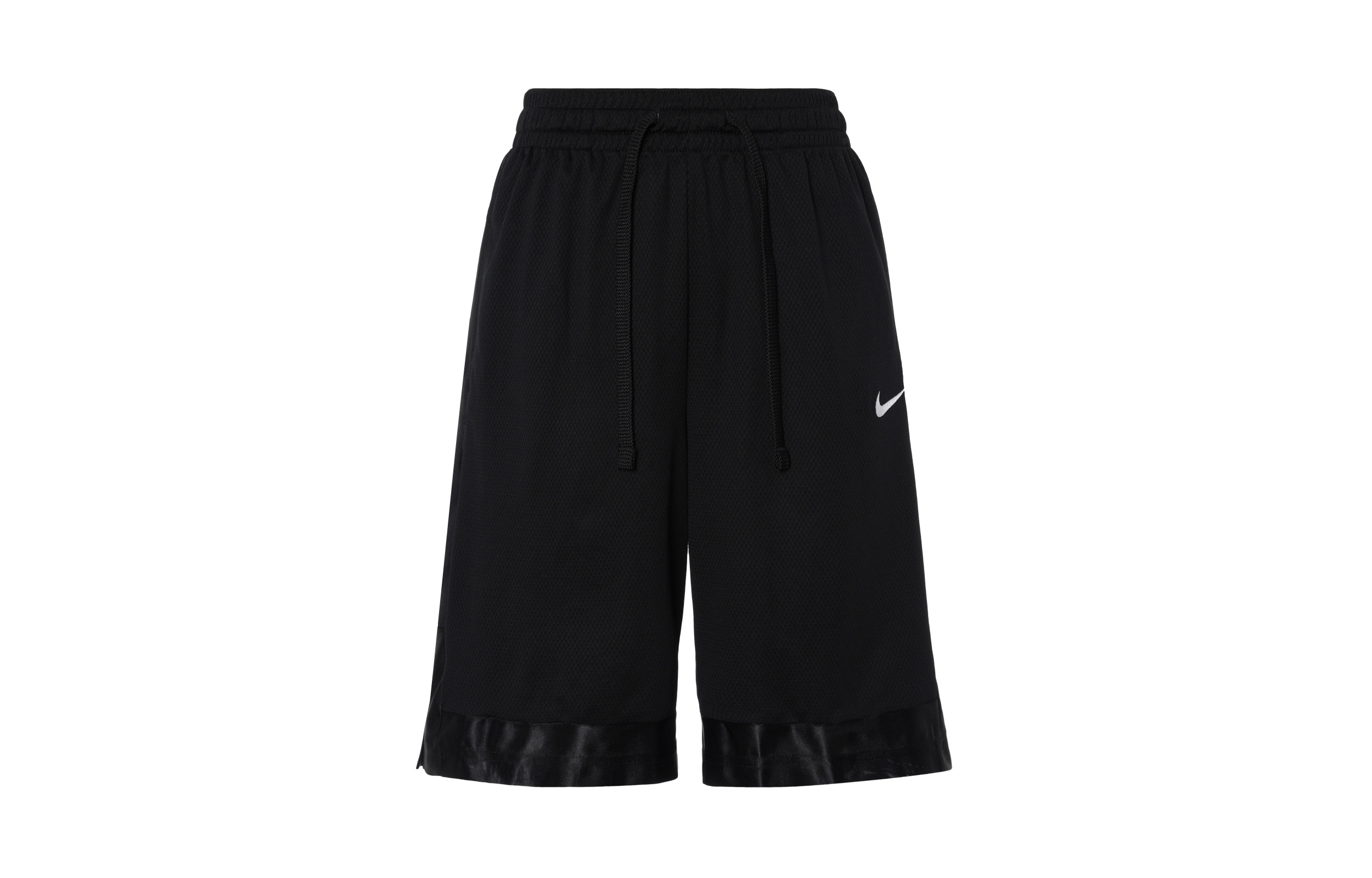 Nike Dri-FIT Elite Stripe Contrast Color Straight-Line Lace Basketball Shorts Men's Black