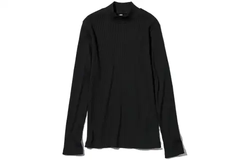 UNIQLO T Shirts Women's Black Turtleneck Moderate Other
