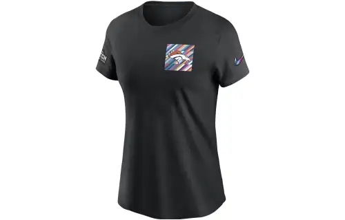 Nike T Shirts Women's Black Crew Neck Moderate Straight Fit