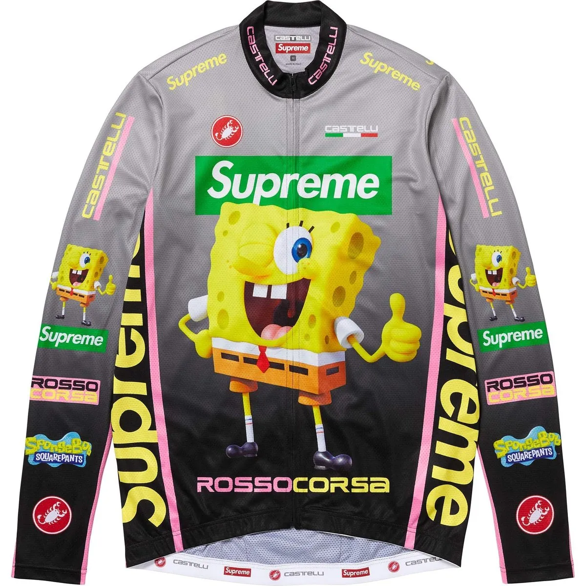 Supreme x SpongeBob SquarePants x Castelli® printed cycling top