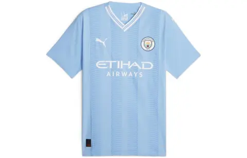 PUMA Manchester City Home Kit Soccer Jersey Player Edition Men's Blue