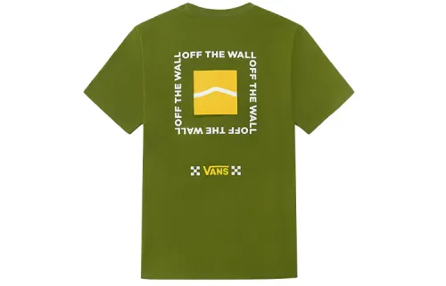 Vans T Shirts Women's Cedar Green Crew Neck Moderate Straight Fit