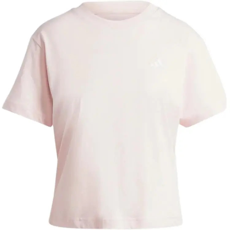 Adidas Women's Essentials Small Logo T Shirt Sandy Pink