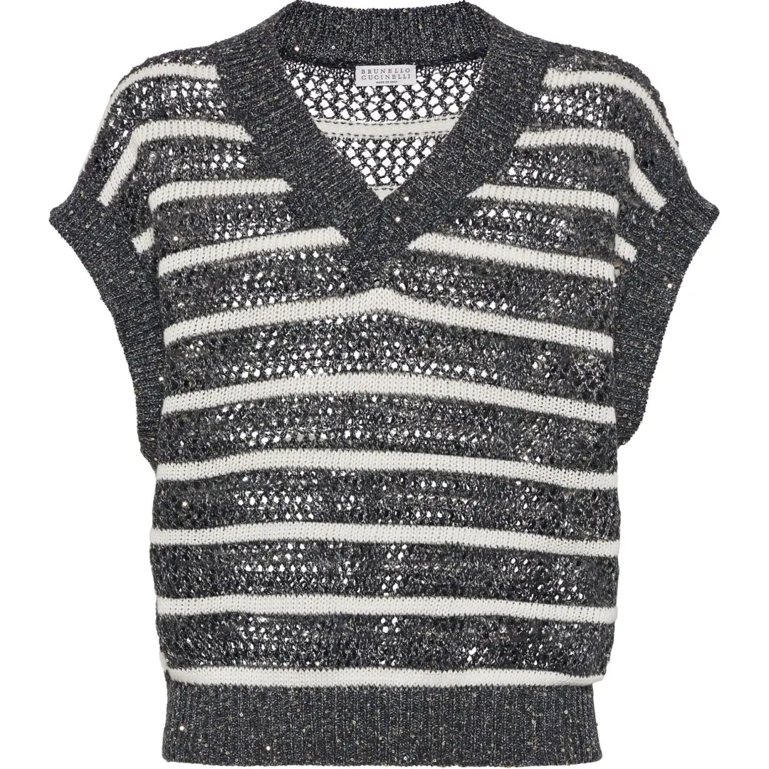 Brunello Cucinelli V Neck Knitted Vest