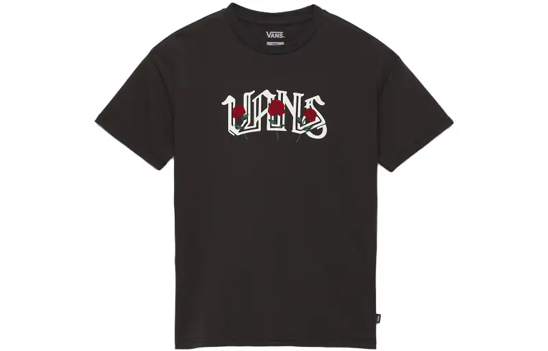 Vans T Shirts Women's Black Crew Neck Moderate Other