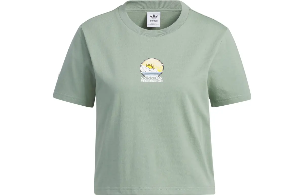 Adidas Originals Crop Tops Women's Dusty Green Moderate