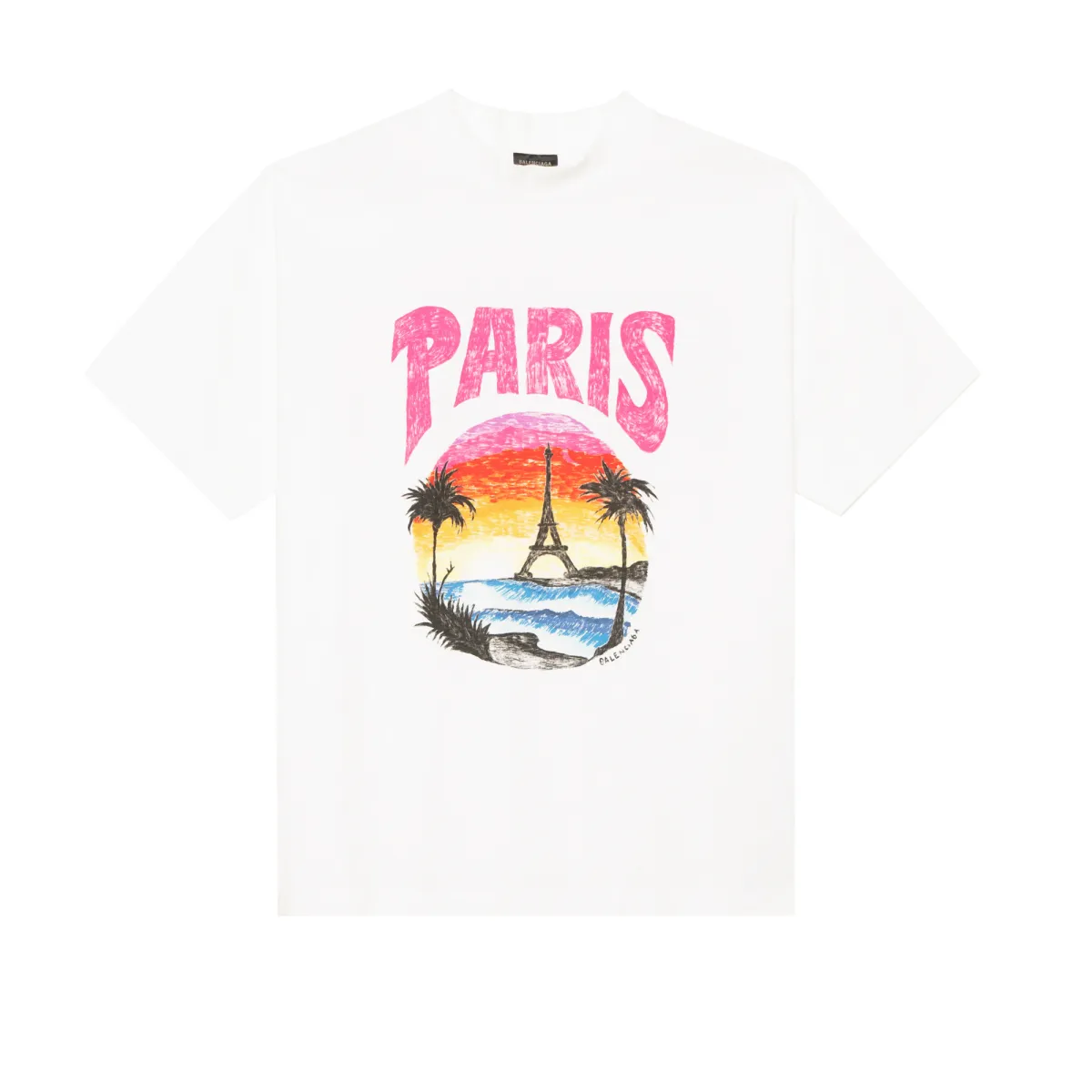 Balenciaga FW23 T Shirt Women's Ecru Regular Fit
