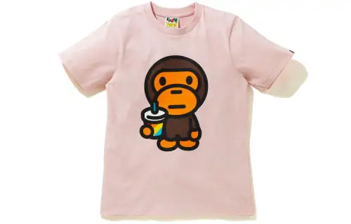 A BATHING APE Bape T Shirts Women's Crew Neck Moderate Straight Fit