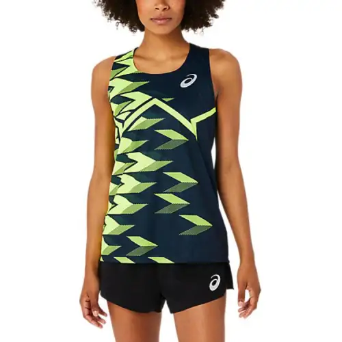 Asics Tank Top Women's Blue Yellow